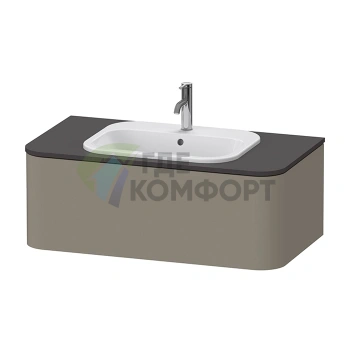Тумба подвесная Duravit Happy D.2 Plus 1000 мм с 1 ящиком, цвет stone grey satin matt (HP495109292) - фото 1