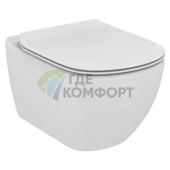 Комплект унитаза с инсталляцией Ideal Standard: чаша Tesi, сиденье с микролифтом и система монтажа W3710AA «всё включено» - фото 3