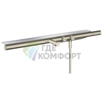 Настенный термостат для ванны AX Showers с полкой 713х70мм, 2 выхода, шлифованный никель (45420820) - фото 1
