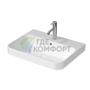 Накладная раковина Duravit Happy D 60 см белая без отверстия (2360600060) - фото 1