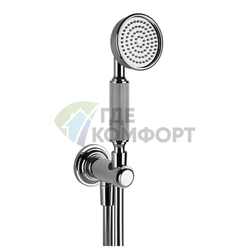 Комплект для душа GESSI VENTI20 с ручным душем, шлангом и держателем, хром (65123#031) - фото 1