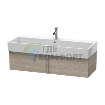 Раковина накладная Duravit Vero Air 120 сантиметров, белая, с переливом и отверстием под смеситель (2350120000) - фото 1
