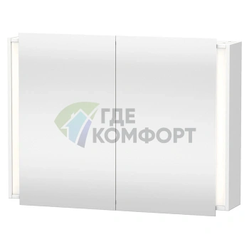 Зеркальный шкаф Duravit Ketho 100 см с розеткой и сенсорным выключателем — белый матовый (KT753201818) - фото 1