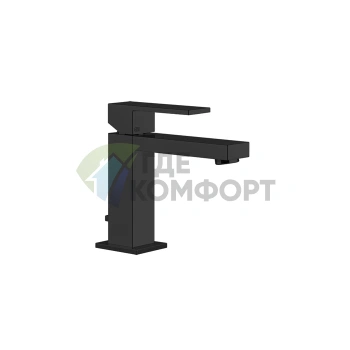 Смеситель для раковины Gessi Rettangolo черный, на 1 отверстие, с донным клапаном (20001#299) - фото 1