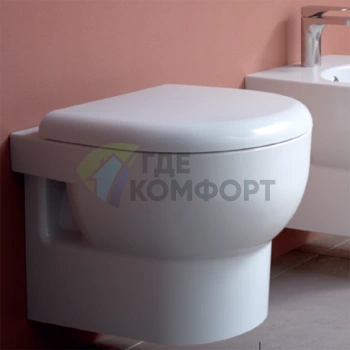 Унитаз подвесной безободковый ARTCERAM SMARTY 37x50 см белый (SMV001 01 00) - фото 1