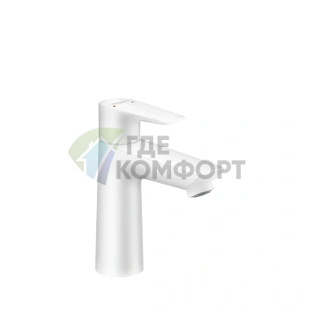 Смеситель для раковины Hansgrohe Talis E 110, белый матовый, с донным клапаном (71710700) - фото 1