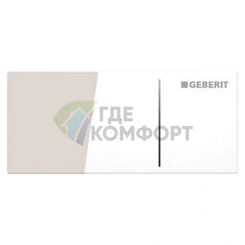 Кнопка смыва Geberit Sigma 70 для подвесных унитазов: белая, скрытого монтажа - фото 1