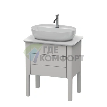 Напольная база Duravit Luv с выдвижным ящиком 743x688x450 мм, цвет скандинавский белый шелковисто-матовый (LU956503939) - фото 1