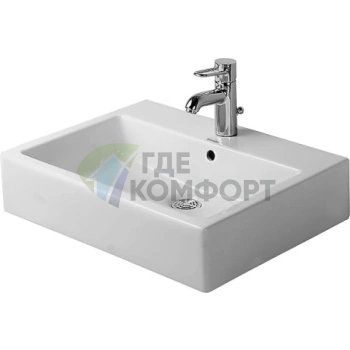 Раковина Vero Duravit 500x470 без перелива, шлифованная, белая (452500044) - фото 1