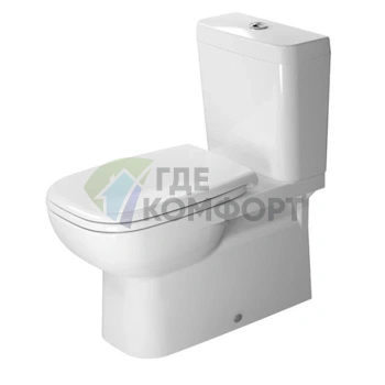 Бачок универсальный Duravit D-Code с двойным смывом 6/3 л, хром, белый (927000004) - фото 1