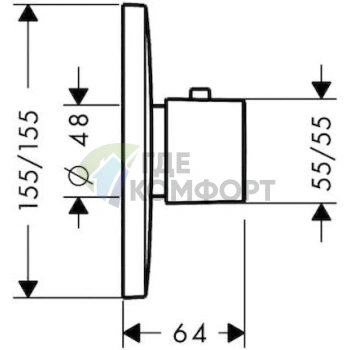 Термостат для душа Hansgrohe PuraVida 15770000 - фото 2