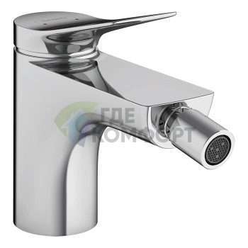 Смеситель для биде Hansgrohe Vivensis однорычажный с донным клапаном, хром (75200000) - фото 1