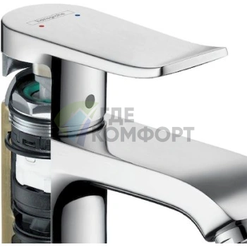 Смеситель для раковины Hansgrohe Metris 31084000 - фото 4