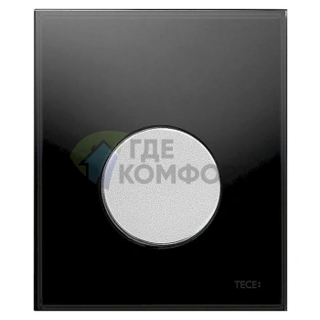 Кнопка смыва TECE Loop Urinal 9242655: черное стекло / матовый хром - фото 1
