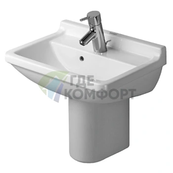 Раковина Duravit Starck 3 450x320 мм белая с отверстием под смеситель и переливом (750450000) - фото 1