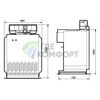 Газовый котел Buderus Logano G334-115 WS (115 кВт)(AW.50.2-Kombi) - фото 3