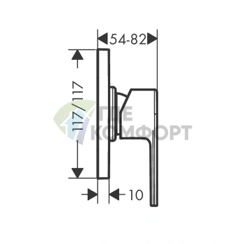 Встраиваемый смеситель для душа Hansgrohe Vernis Shape, матовый черный (71658670) - фото 2