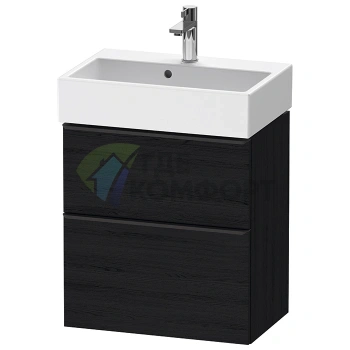 Тумбочка подвесная Duravit D-Neo Compact 584x372x625 мм, 1 ящик, Black Oak (DE432901616) - фото 1