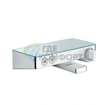 Термостат для ванны Hansgrohe Ecostat Select с полочкой из безопасного стекла, хром (13151000) - фото 1