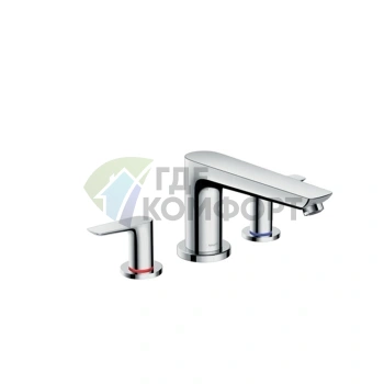 Смеситель для ванны Hansgrohe Talis E накладной на три отверстия, излив 196 мм, хром (71747000) - фото 1