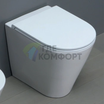 Унитаз приставной AZZURRA FORMA безободковый, белый (FOR100E/P bi)) - фото 1