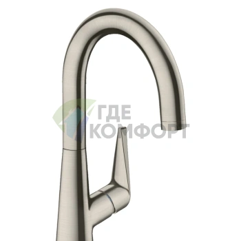 Кухонный смеситель Hansgrohe Talis M51: однорычажный, поворотный излив, цвет под сталь (72814800) - фото 1