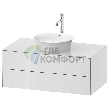 Подвесная тумбочка Duravit White Tulip, 408x1000x550 мм, 2 ящика, белый глянец (WT498608585) - фото 1