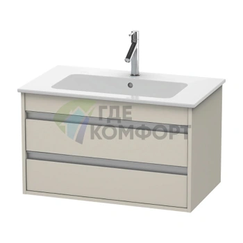 База под раковину Duravit Ketho для ME by Starck с двумя выдвижными ящиками, 480x800x475 мм, серо-коричневый (KT642909191) - фото 1