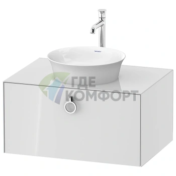 Подвесная тумба Duravit White Tulip с двумя ящиками, белая высокоглянцевая (WT498008585) - фото 1