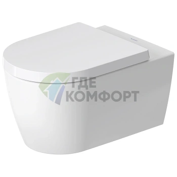 Унитаз подвесной Duravit ME by Starck безободковый 570×370 мм, покрытие HygieneGlaze, цвет белый шелковисто-матовый (2579099000) - фото 1