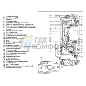 Газовый настенный конденсационный котел Buderus Logamax plus GB072-24K (24 кВт) - фото 2