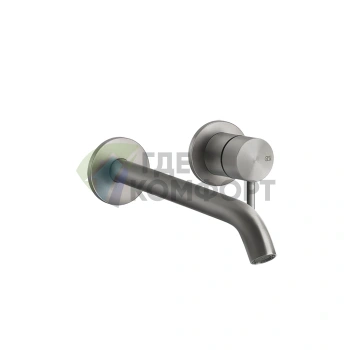 Встраиваемый смеситель GESSI 316 с изливом 200-170 мм, цвет сталь с сатиновым покрытием (54086#239) - фото 1