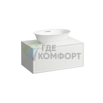 Подвесная база Laufen New Classic 780×450×350 мм с ящиком, белая глянцевая (для раковин 812852/812853) (4.0601.1.085.631.1) - фото 1