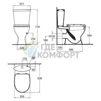 Унитаз-компакт Ideal Standard Oceane Junior с микролифтом: стильный дизайн и современная функциональность - фото 3