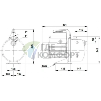 Водоподъемный насос Grundfos JP 6 - фото 3