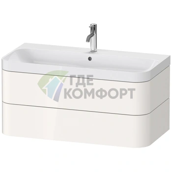 Подвесная тумба с умывальником Duravit Happy D.2 Plus — готовое решение для вашей ванной (HP4348O2222) - фото 1