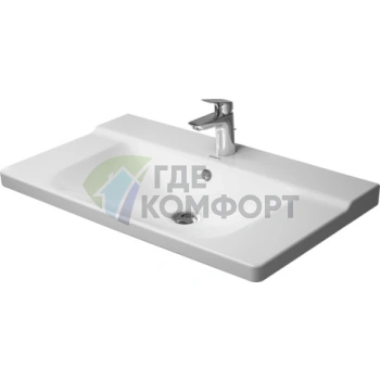 Встраиваемая раковина Duravit P3 Comforts 850x500 мм белого цвета с отверстием под смеситель (2332850000) - фото 1