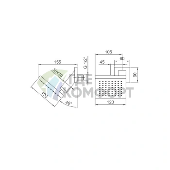 Верхний душ Fantini Milano из нержавеющей стали в хроме (86 02 8087) - фото 2