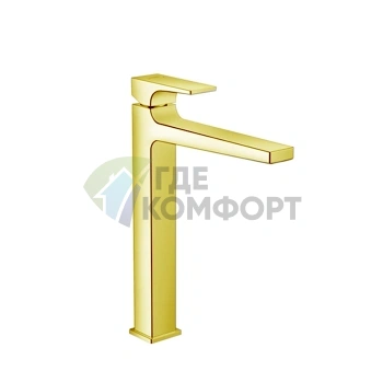 Смеситель для раковины Hansgrohe Metropol 260 золото: однорычажный, с донным клапаном (32512990) - фото 1