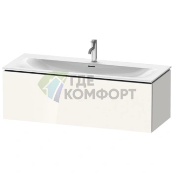 Подвесная тумба Duravit L-Cube 234412 с выдвижным отделением, 400x1220x481 мм, белый глянец (LC613902222) - фото 1