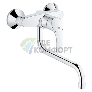 Стильный однорычажный смеситель Grohe Eurosmart New для кухни