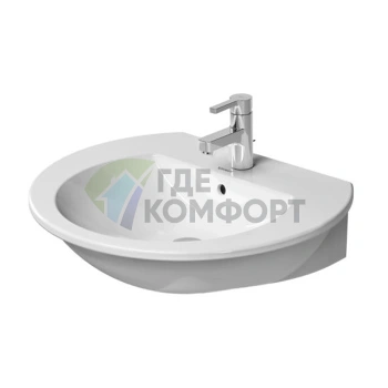 Раковина Duravit Darling New с переливом и 3 отверстиями под смеситель 550x480 мм белого цвета (2621550030) - фото 1