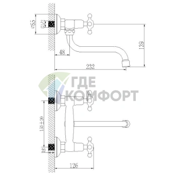 Смеситель Lemark Standard LM2111C для кухни: хромированный однорычажный - фото 2