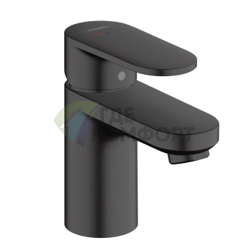 Стильный смеситель Hansgrohe Vernis Blend для раковины в матовом черном цвете с технологией CoolStart (71584670) - фото 1