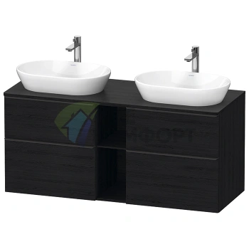 Тумба подвесная Duravit D-Neo, 644x1400x550 мм, 2 ящика, Black Oak (DE4970B1616) - фото 1