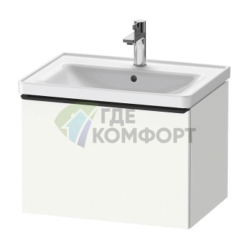 Подвесная тумба Duravit D-Neo белая матовая 634x452 мм с ящиком (DE425401818) - фото 1