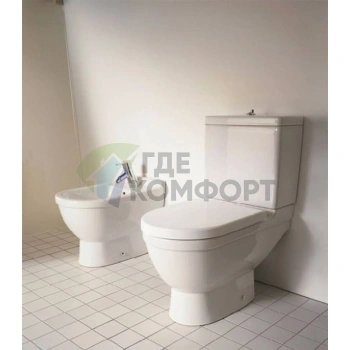 Унитаз-компакт подвесной Duravit Starck 3: Элегантный дизайн и компактность (126090000) - фото 3