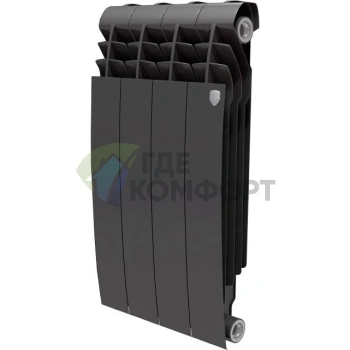 Радиатор Royal Thermo BiLiner Noir Sable 500 4 секции-черный