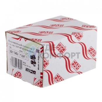 Коллектор Far (FK 3821 134) 1 ВР(г) х 2 выхода 3/4 НР(ш) ЕК х 1 НР(ш) регулируeмый (ФАР) - фото 2