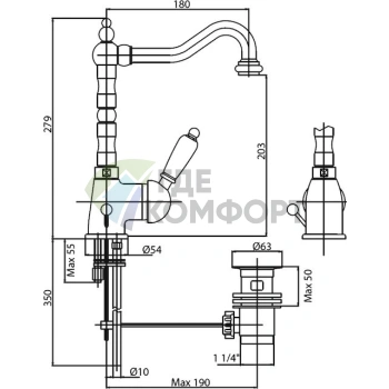 Смеситель Cezares Elite ELITE-LSM2-03/24-Bi для раковины: элегантность и инновации - фото 2